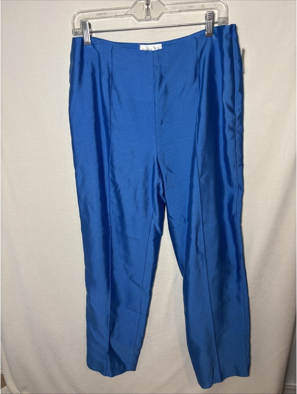 Woman’s Vintage Spencer Tylar Blue 100%silk Pants NWT size 8